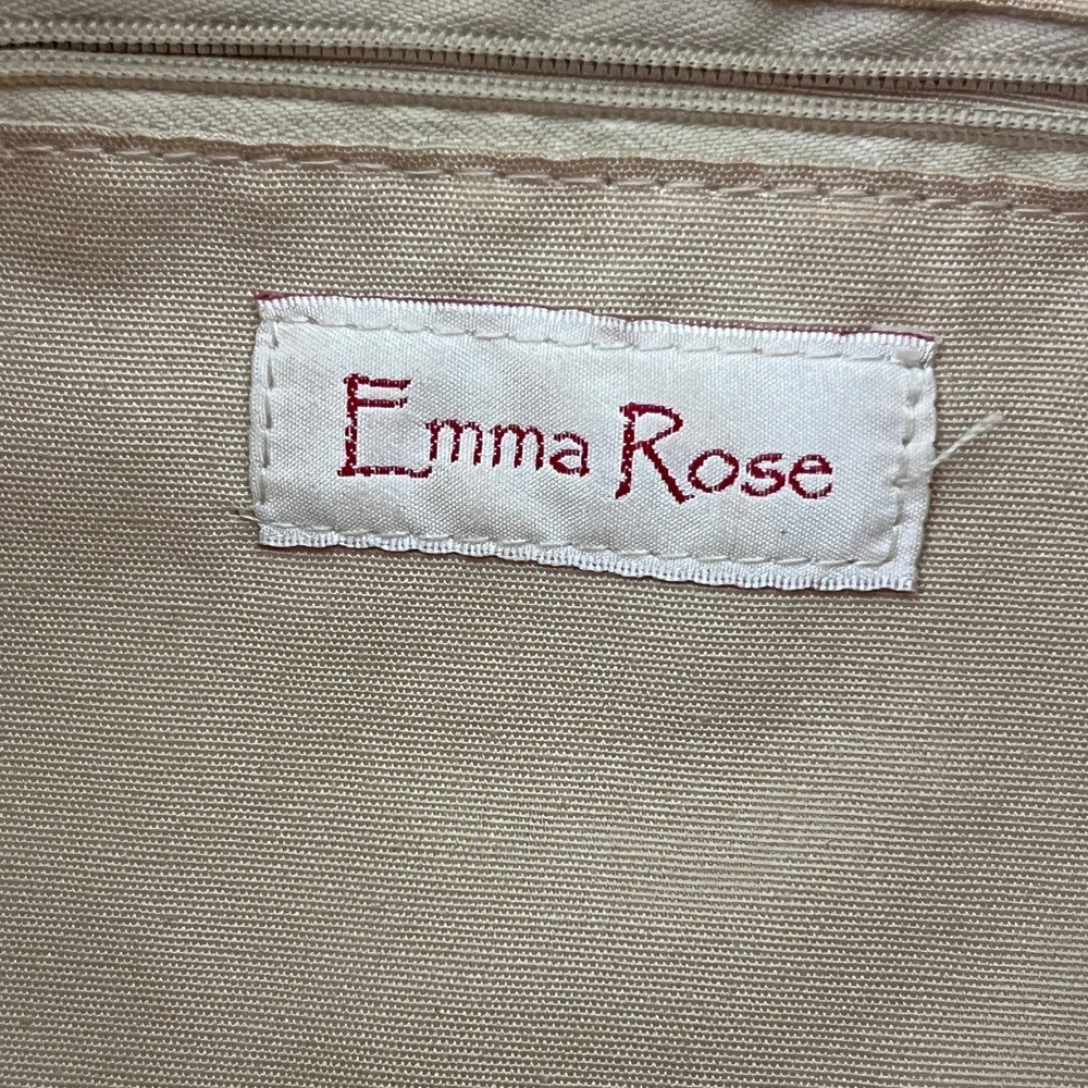 Emma Rose Crochet Straw Summer Handbag Bag Tan Medallion Boho Summer Tassel - Picture 3 of 16